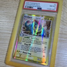 DOUBLE HOLO BLEED PSA 8 Feraligatr 2/101 EX Dragon Frontiers Rare Pokemon Card