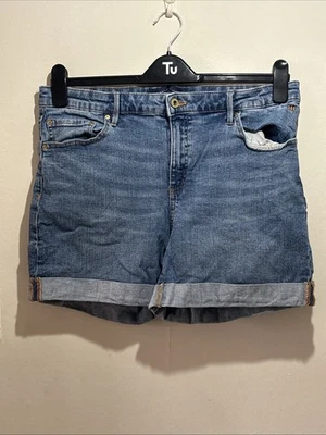 Tommy Hilfiger Women's Denim Shorts Blue US 12 UK 16 Cotton Blend Zip Fly - Image 1 of 4