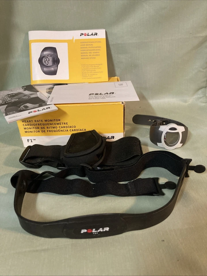 Polar F1 Fitness Heart Rate Monitor Watch & Strap- Needs Battery AS-IS Untested - Image 2 of 4