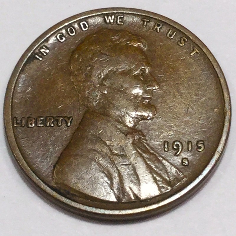 1915-S Lincoln Wheat Cent Penny Beautiful High Grade Coin Rare Date