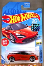 2018 Hot Wheels #178 Factory Fresh 1/10 McLAREN 720S Burnt Orange w/Chrome J5 Sp