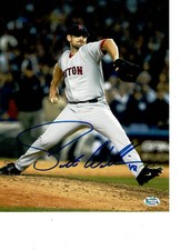 Boston Red Sox's Sam Williamson autographed   8x10 action   color photo