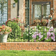 10/20 Pack Metal Wire Border Fencing Panel Animal Barrier Fence Stakes Yard Deco