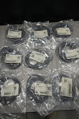 Lot of 10 Tyco AMP Cat 5E 10ft Ethernet Patch Cable Gray RJ45 NEW Sealed