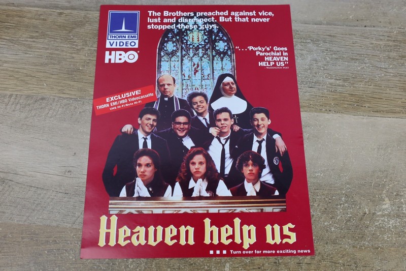 Heaven Help Us (Catholic Boys) Thorn EMI HBO Movie Promo Store Display Ad Slick