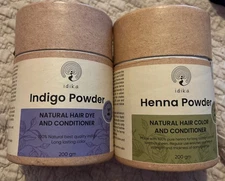 Idika - Henna Powder & Indigo Powder Natural Hair Dye Color & Conditioner 200gm