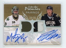 2007-08 O-PEE-CHEE PREMIER PARINGS DUAL PATCH AUTO /25 MARTY TURCO B. MORROW