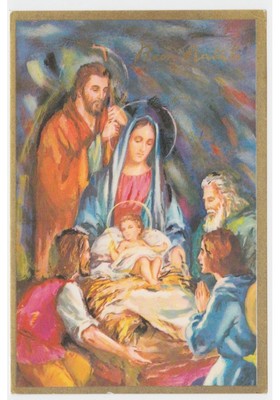 Auguri Di Buon Natale Religiose.Buon Natale Cartolina Fg Ed Piccoli Religiosa Auguri Vintage Nativita Pastori Ebay