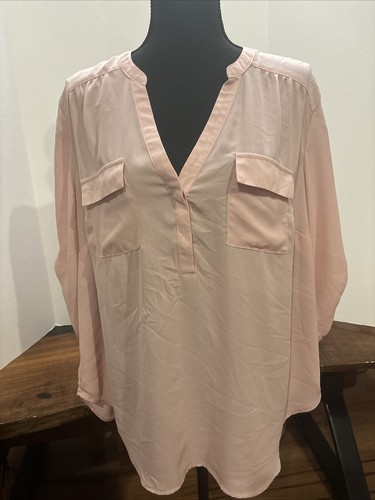 TORRID Women Corp Core Office Wear Core Business Core Pink Blouse Top SZ 0