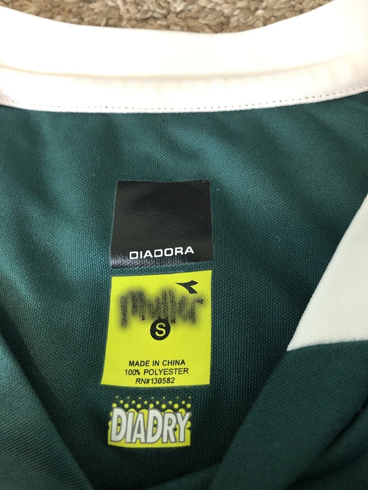 Men’s DIADORA DIADRY Green & White Soccer Jersey #12 Size Small Marion FC - Image 3 of 4