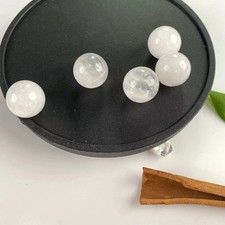 Wholesale 50pc 12mm Natural White Crystal Stone Round Ball No Hole Beads Jewelry