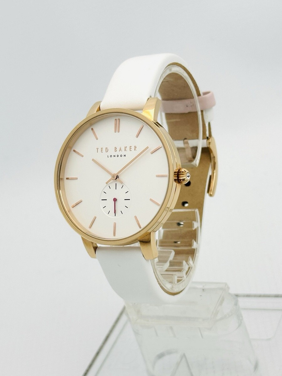 Ted Baker White Leather Watch Ted Baker Lustrous Dial Leather Strap Watch | Mercari main image 4
