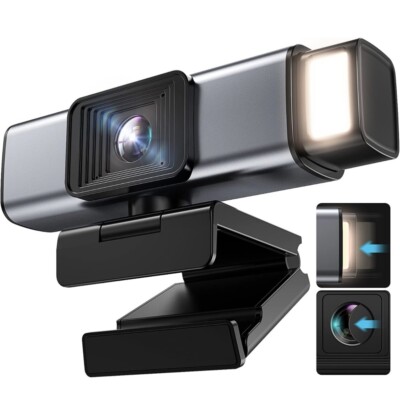 2K USB Plug & Play Webcam QHD with Sony Sensor for Computer PC Laptop Streaming