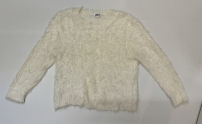 Ai121) Afibel Casual White Women Cardigan Jumper Top Size 24
