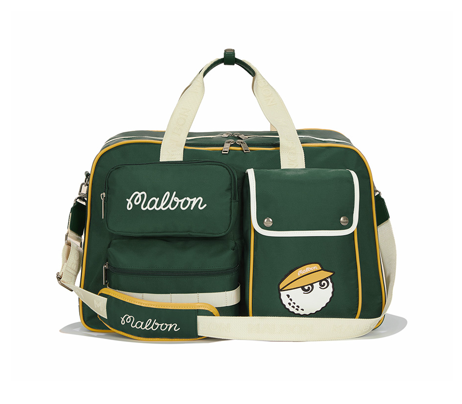 MALBON GOLF 緑/黒 ボストンバッグ シューズポケット付 軽量 【公式通販】