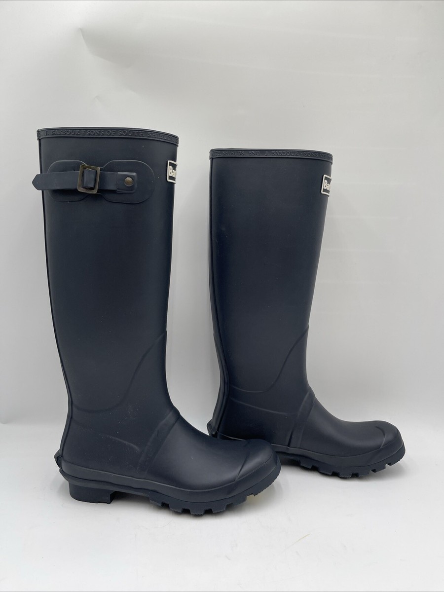 Barbour Women's Bede Wellington Boots Navy Blue Size
