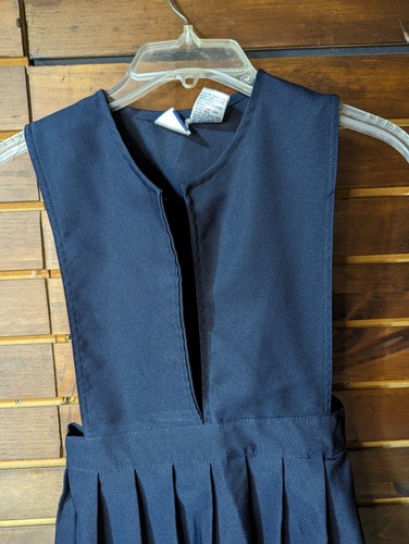 Girls Navy blue Jumper V-Neck Pleated French Toast Uniform Size 14 - Picture 2 of 5