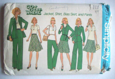 70's Go Everywhere skirt pants jacket dress pattern 7070 size 12 UNCUT