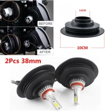 2X 38mm Rubber Housing Seal Cap Dust Cover For Car LED HID Headlight Bulb Lamp