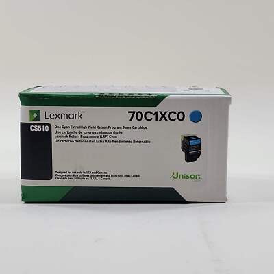 New Lexmark 70C1XC0 Cyan Toner Cartridge