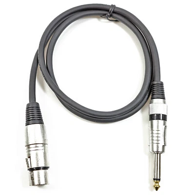 ADAM HALL 1 m Mikrofonkabel XLR female Klinke 6,3 mm mono XLR Klinke Kabel Mikrokabel 1m