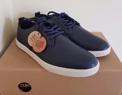 Chaussures CLAE Ellington En Cuir Marine - Taille US 7 / EUR 40, Neuves Avec Boîte, Pour Homme
