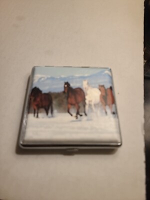 horse cigarette case Horse Double Sided PU Cigarette Case With