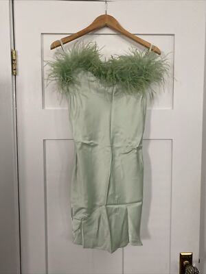 Sleeper Boheme Mini Slip Dress With Feathers In Mint Green Size S Small | eBay Sleeper Boheme Mini Slip Dress With Feathers In Mint Green Size S Small | eBay