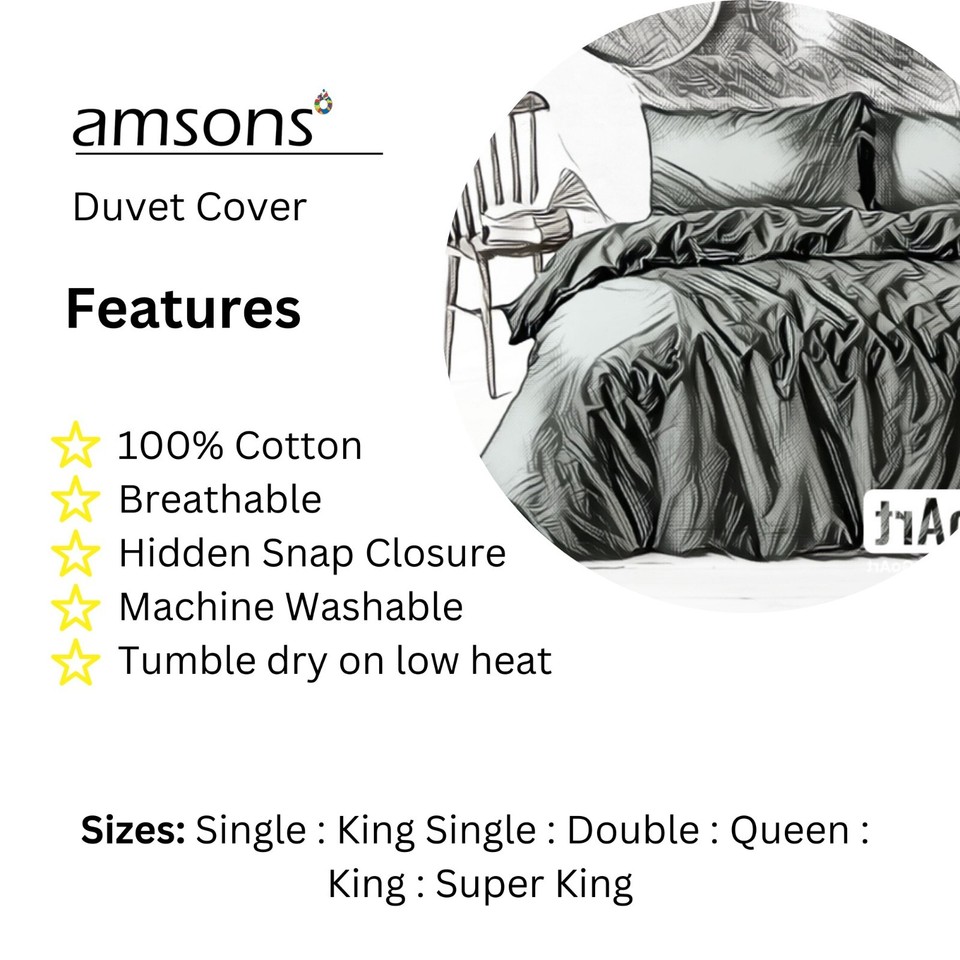 King Quilt Cover Cotton Queen Doona Covers With Pillowcases eBay