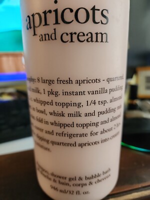 Philosophy shampoo shower gel bubble bath - apricots n cream - 32oz