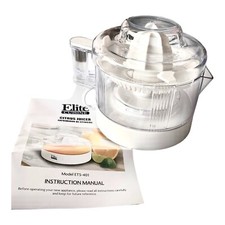 ELITE CUISINE ~ 2.5 Cup Citrus Juicer White Kitchen/Tool/Gadget