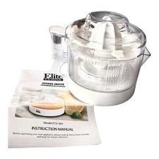 ELITE CUISINE ~ 2.5 Cup Citrus Juicer White Kitchen/Tool/Gadget