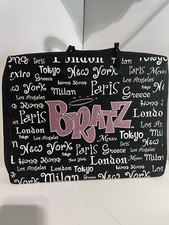 Vintage BRATZ Doll World Tour Travel Carrying Case Bag 2003- black and white