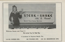 1971 Steak n Shake Welcome Race Fans Daytona Billboard Photo VINTAGE PRINT AD