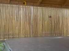 Bamboo Slat Natural Garden 4m Screening Fencing Fence Privacy Screen Roll Panels