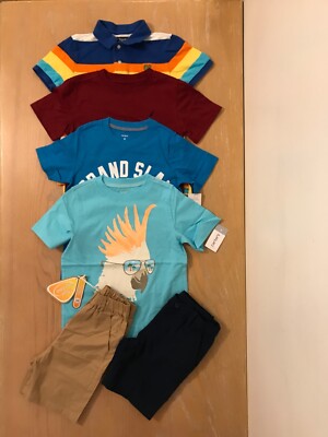 Carter's, Chaps, Nautica, Others Boys Clothing Lot of 6 (2 New) Size 6, 120 US 6