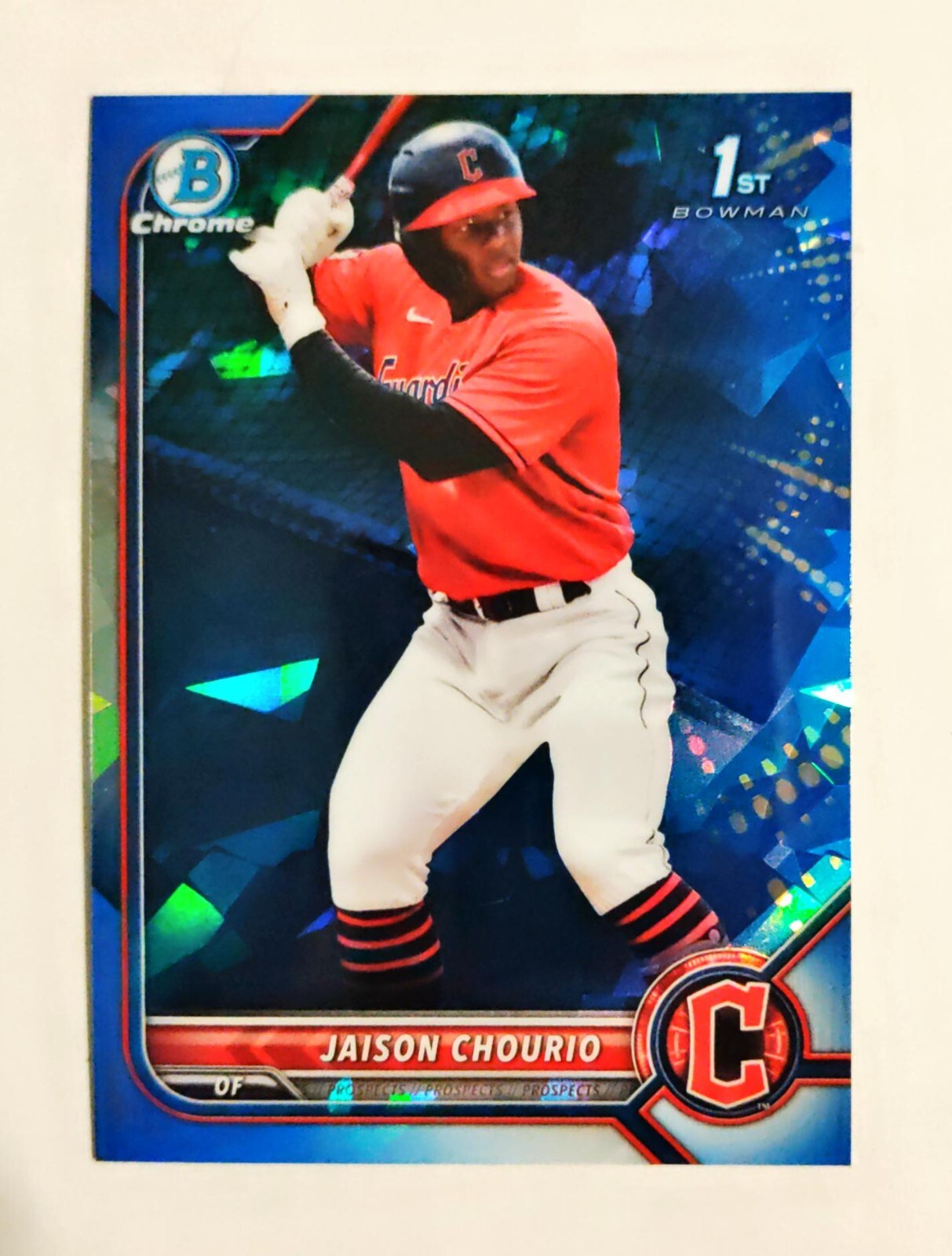 Jaison Chourio 2022 1st Bowman Chrome #BCP-174 Prospect SAPPHIRE Refractor z69