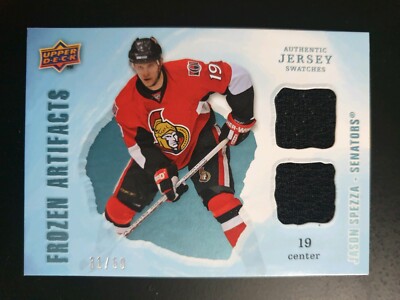 2008-09 Artifacts Frozen Artifacts Dual Blue #FADSP Jason Spezza #31/50