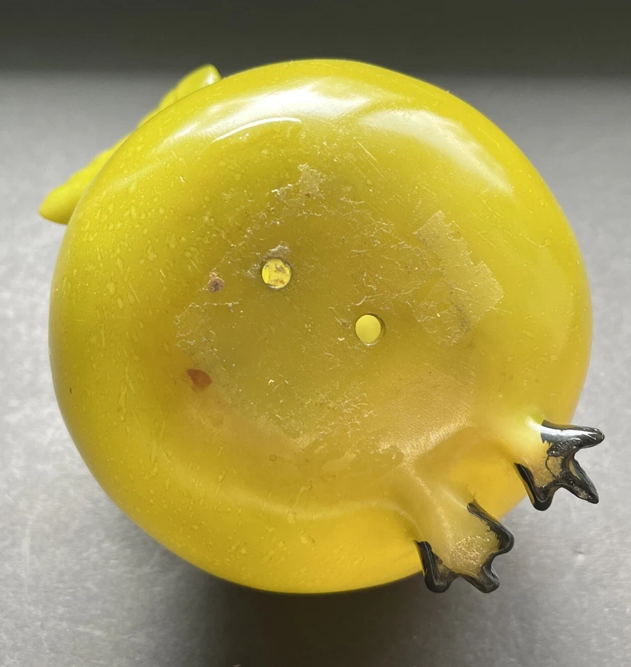 Raro vidrio moldeado plástico brillante adorno de jardín regordete Robin pájaro rojo lima negro Foto 4 de 4