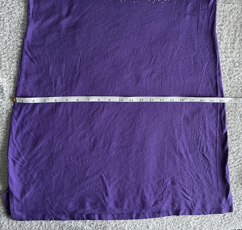 Victoria’s Secret Sleep Shirt Nightgown Women’s Medium Purple Sequin Long Sleeve - Picture 10 of 10
