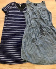 2 WOMENS ONE PIECE DRESSES TANK SHORT SLEEVE CASUAL Size SMALL GAP MERONA