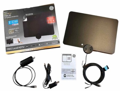 GE Ultra Pro On Air TV Antenna 4K UltraHD- With Optional Amplifier