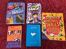 Kids 3Books+2free: 365 Stories for Boys,Magik Tricks Used Very Good Condition