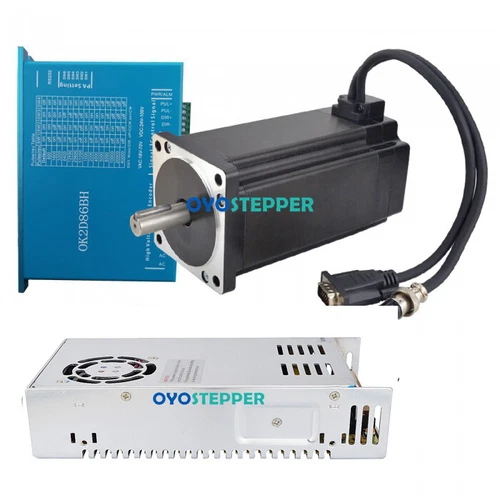 Nema 34 12Nm 1.8 deg Closed Loop Stepper Motor + Driver + CNC Power Supply Kit