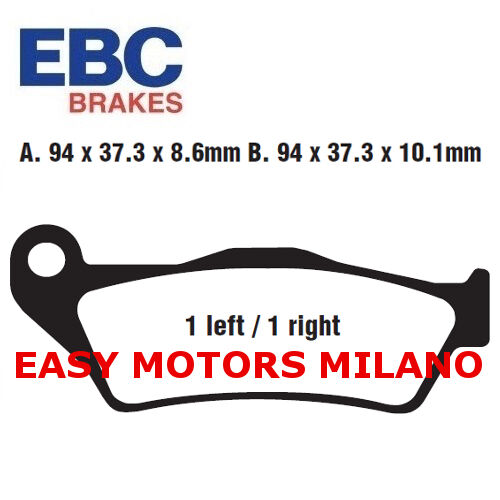 FA363HH EBC Paire Plaquette de Frein Arrière ABS BMW R1100S 1100 Cc 2000-2006 - Photo 1/1