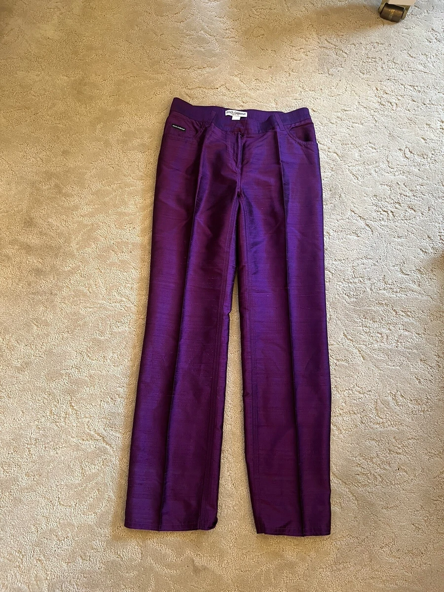 Purple silk best sale pants