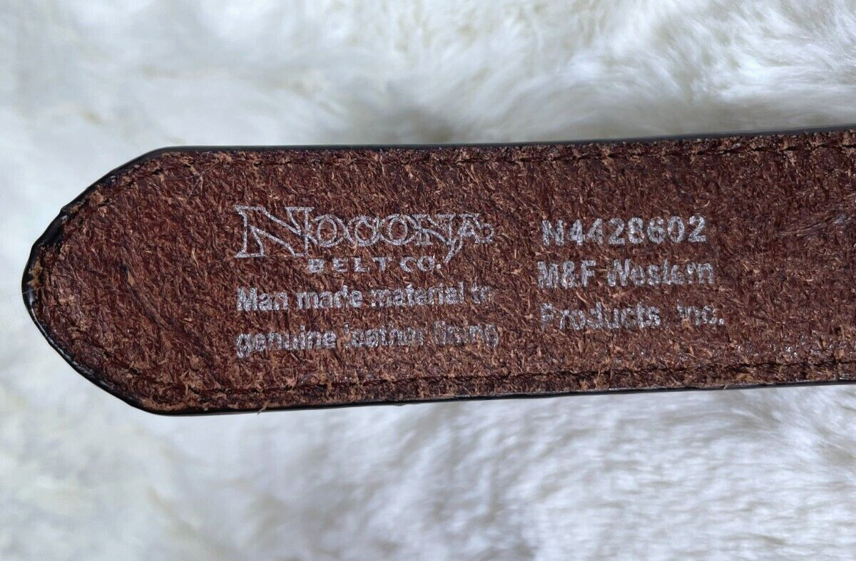 Nocona Belt Co. Tooled Leather Belt Youth Size 24 National Finals Rodeo 1986
