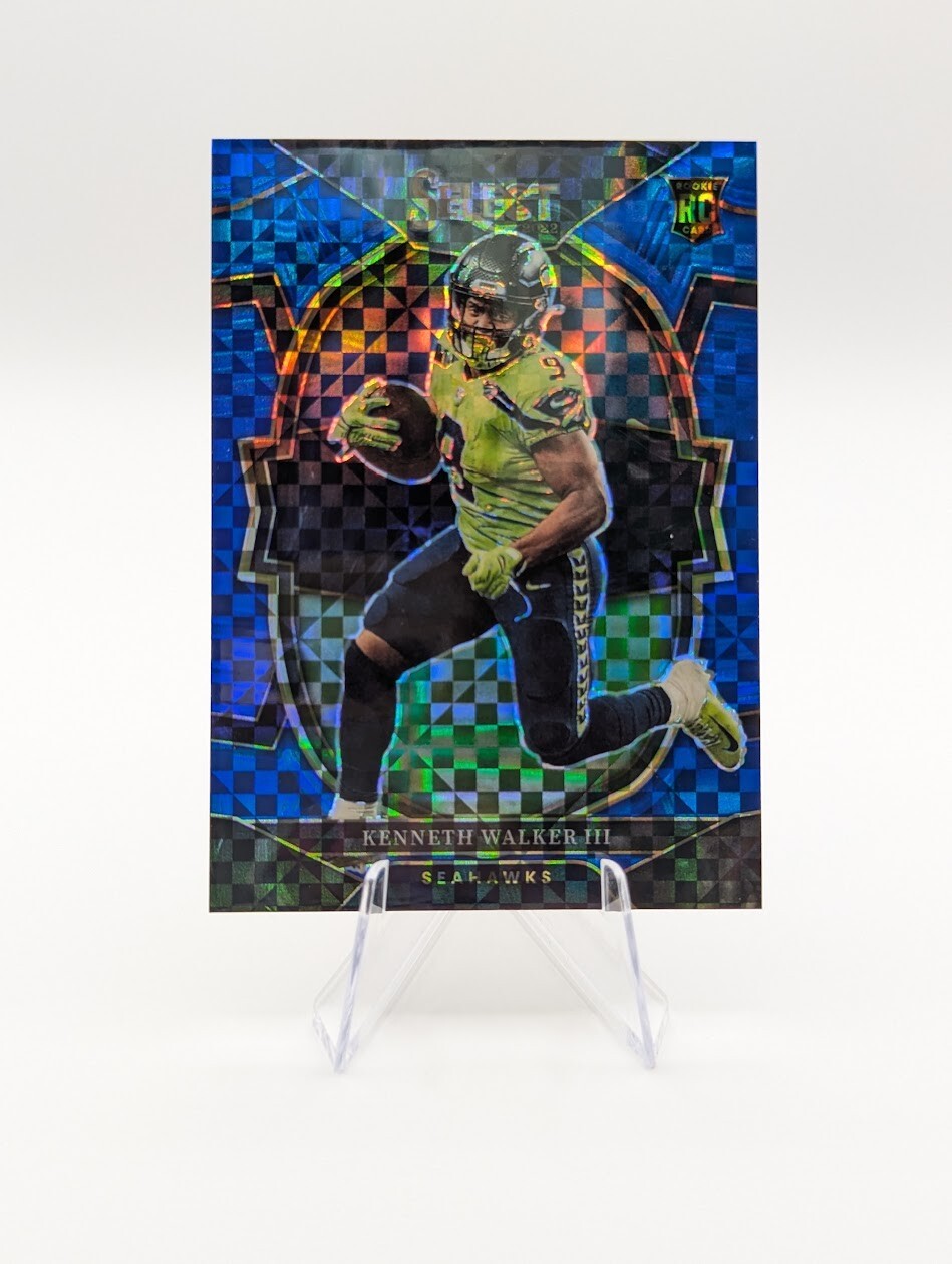 Kenneth Walker III 2022 Panini Select RC Blue Checkerboard SP /199 #2 Seahawks