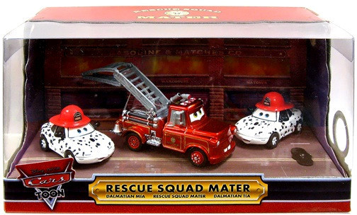 Disney*Pixar CARS Toon__RESCUE SQUAD MATER Box Set_Mater_Mia_Tia__