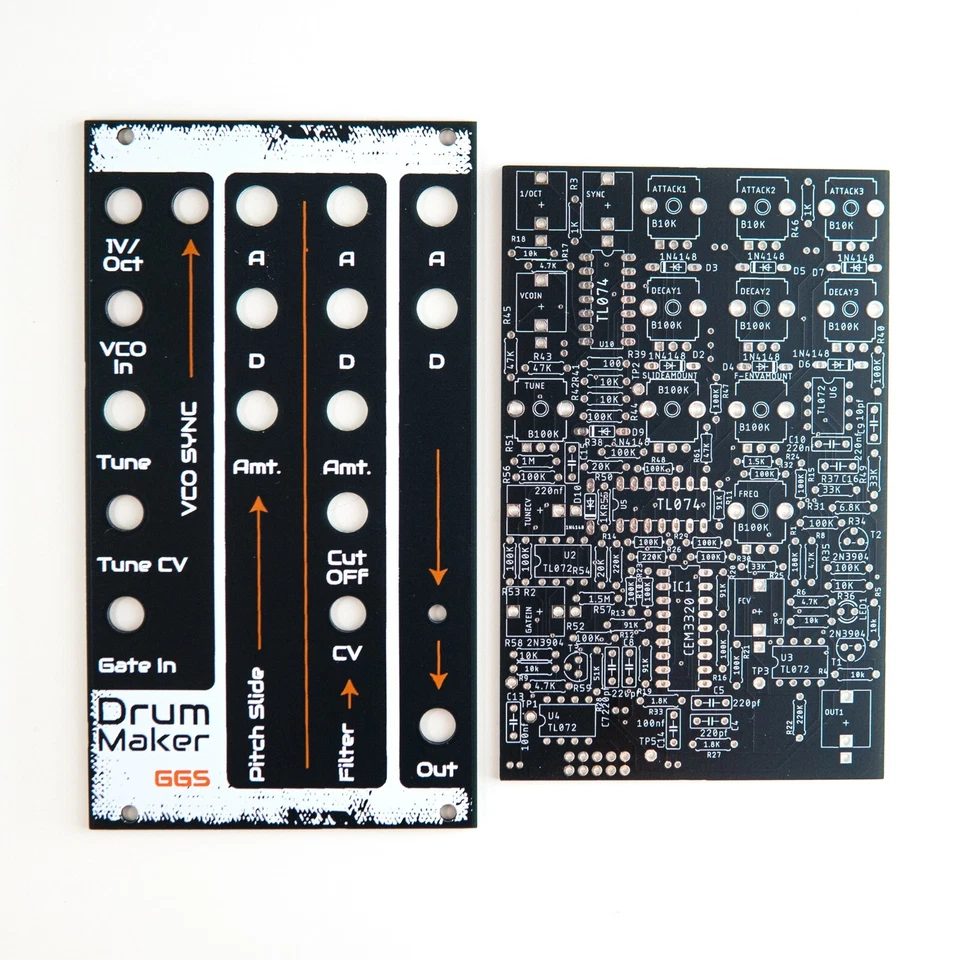Drum Maker / Kick Drum / Bass Drum / Eurorack / DIY / PCB / Modular Synth